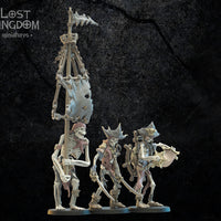 Undead Pirate Skeleton First Mate, Steersman, Signalman: Undead of Misty Island  by Lost Kingdom Miniatures;  Resin 3D Print