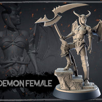 Dark Fantasy Creatures: Female Demon;  Resin 3D Print
