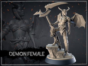Dark Fantasy Creatures: Female Demon;  Resin 3D Print