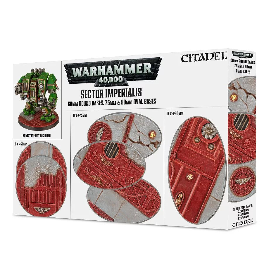 SECTOR IMPERIALIS: 60MM ROUND + 75/90MM OVAL BASES Games Workshop Citadel