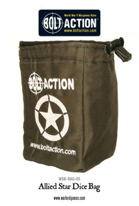 BOLT ACTION ALLIED STAR DICE BAG Warlord Games Bolt Action