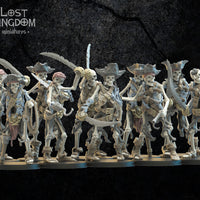Undead Pirate Skeleton Buccaneers: Undead of Misty Island  by Lost Kingdom Miniatures;  Resin 3D Print