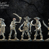 Undead Pirate Skeleton Buccaneers: Undead of Misty Island  by Lost Kingdom Miniatures;  Resin 3D Print