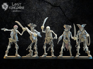 Skeleton Buccaneers: Lost Kingdom Miniatures Undead of Misty Island Resin 3D Print