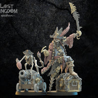 Undead Pirate Skeleton Captain "Saw Leg" & Mr. Boom: Undead of Misty Island  by Lost Kingdom Miniatures;  Resin 3D Print