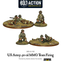 US ARMY 30 CAL MMG TEAM FIRING Warlord Games Bolt Action